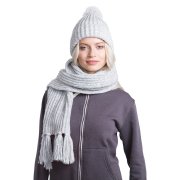 Подарочный набор WINTER DREAMS: коробка, шапка, шарф, термокружка, печенье с предсказанием, белый белый, серый арт. 39461/01