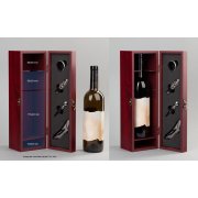 Набор винный "Салют" в подарочной коробке бордо