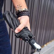 Зонт складной Steel, черный арт. 13579.30