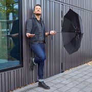 Зонт складной Steel, черный арт. 13579.30