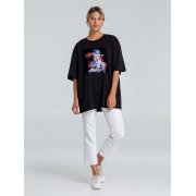 Футболка оверсайз «Дама с горностаем», черная арт. 71392.30 Футболка оверсайз «Дама с горностаем», черная арт. 71392.30