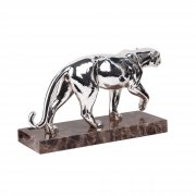 Скульптура "Пантера" серебристый