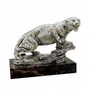 Скульптура "Тигр" серебристый