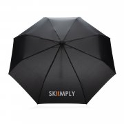 Компактный зонт Impact из RPET AWARE™ с бамбуковой ручкой, 20.5