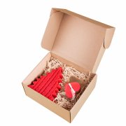 Набор WARM LUCK: свеча, печенье  в форме сердца с предсказанием красный арт. 39458/1