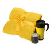 Подарочный набор «Tasty hygge» с пледом, термокружкой и миндалем в шоколадной глазури