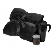 Подарочный набор «Tasty hygge» с пледом, термокружкой и миндалем в шоколадной глазури