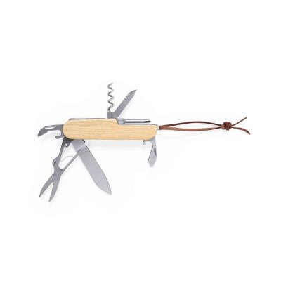 Карманный нож мультитул TITAN, бамбук/нержавеющая сталь бежевый