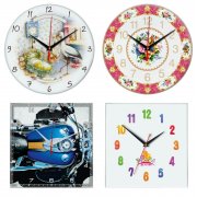 Часы стеклянные на заказ Time Wheel арт. 18865.01 Часы стеклянные на заказ Time Wheel арт. 18865.01