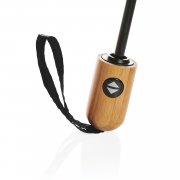 Автоматический зонт Impact из RPET AWARE™ с бамбуковой ручкой, d94 см