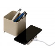 Настольный органайзер Cubic с функциями USB-хаба и беспроводной зарядки