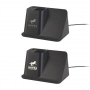 Карандашница "Black Star" с беспроводным (10W) зарядным устройством, вентилятором и лампой, с подсветкой логотипа черный