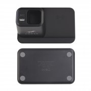 Карандашница "Black Star" с беспроводным (10W) зарядным устройством, вентилятором и лампой, с подсветкой логотипа черный