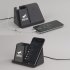 Карандашница "Black Star" с беспроводным (10W) зарядным устройством, вентилятором и лампой, с подсветкой логотипа черный Карандашница "Black Star" с беспроводным (10W) зарядным устройством, вентилятором и лампой, с подсветкой логотипа черный