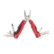 Мультитул BLAUDEN, нержавеющая сталь, пластиковая ручка, 12 функций, красный Красный