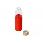 Стеклянная бутылка для воды в силиконовом чехле «Refine»