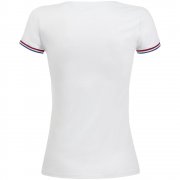 Футболка женская Rainbow Women, белая с ярко-синим