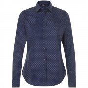 Рубашка женская BECKER WOMEN, темно-синяя с белым