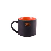 Кружка YASNA с покрытием SOFT-TOUCH, черный с оранжевым, 310 мл, фарфор Оранжевый