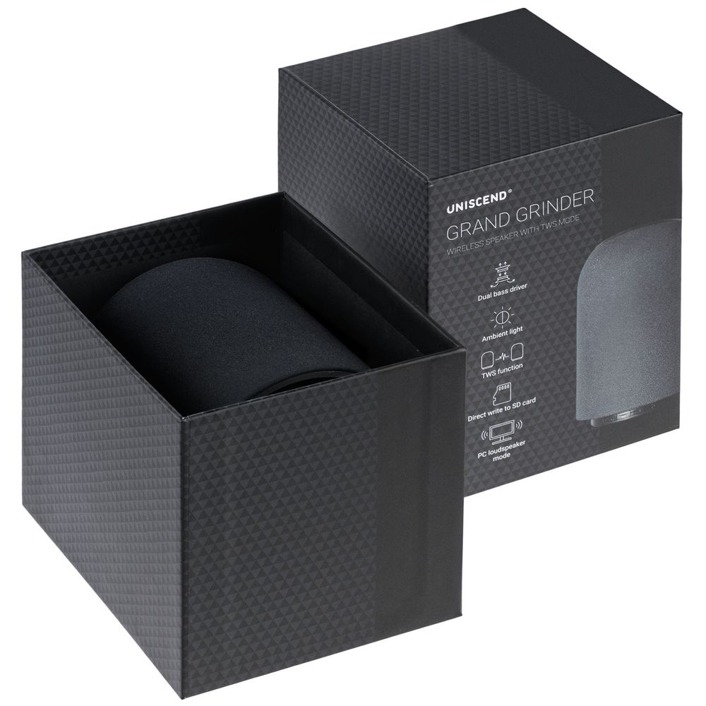 Беспроводная колонка Uniscend Grand Grinder, черная арт. 21635.30 Беспроводная колонка Uniscend Grand Grinder, черная арт. 21635.30
