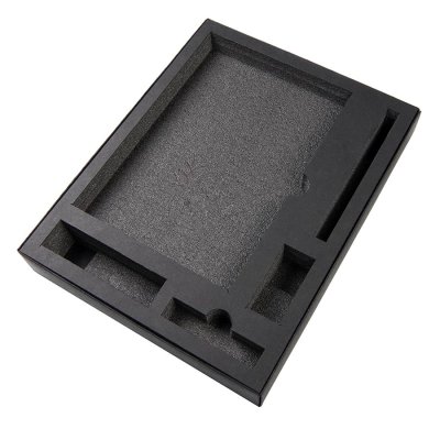 Коробка "Tower", сливбокс, размер 20*29*4.5 см, картон черный,300 гр. ложемент изолон черный