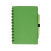 Блокнот А5 «Toledo M» с обложкой из пшеницы и пластика и шариковой ручкой