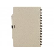 Блокнот А5 «Toledo M» с обложкой из пшеницы и пластика и шариковой ручкой