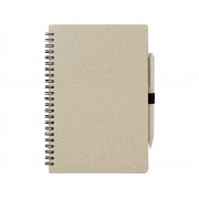 Блокнот А5 «Toledo M» с обложкой из пшеницы и пластика и шариковой ручкой
