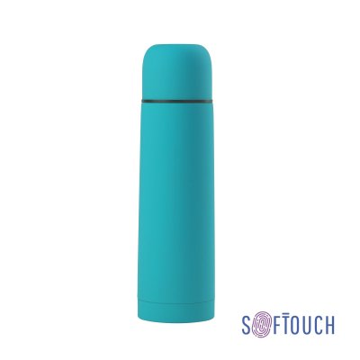 Термос "Крит", покрытие soft touch 0,5 л. бирюзовый