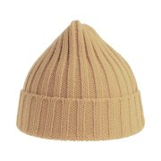 Шапка вязаная SHORE с отворотом из материала rPET/рециклированного полиэстера Бежевый