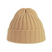 Шапка вязаная SHORE с отворотом из материала rPET/рециклированного полиэстера Бежевый