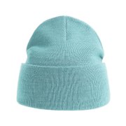Шапка вязаная PURE с отворотом из пряжи Polylana Голубой