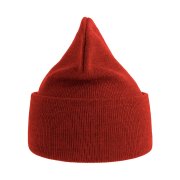 Шапка вязаная PURE с отворотом из пряжи Polylana Коричневый