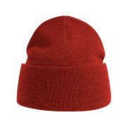 Шапка вязаная PURE с отворотом из пряжи Polylana Коричневый