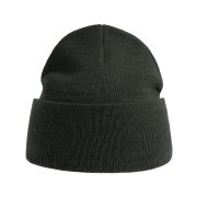 Шапка вязаная PURE с отворотом из пряжи Polylana Темно-серый