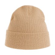 Шапка вязаная RIO с отворотом из материала rPET/рециклированного полиэстера Бежевый