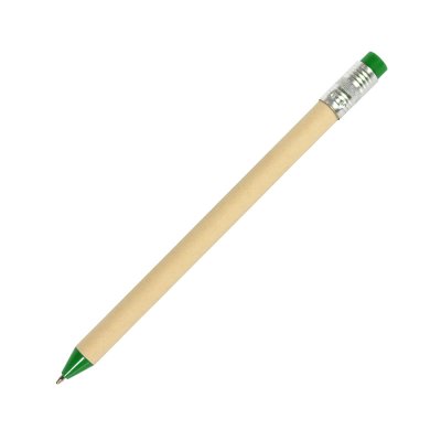 Ручка шариковая N12, рециклированный картон Зеленый