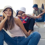 Панама POWELL из переработанного хлопка 260 Темно-серый