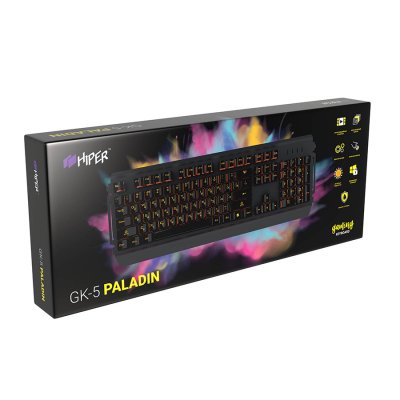 Клавиатура игровая HIPER PALADIN  GK-5, черный черный