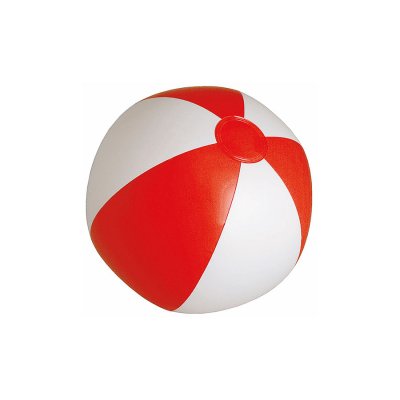 SUNNY Мяч пляжный надувной; бело-красный, 28 см, ПВХ Красный