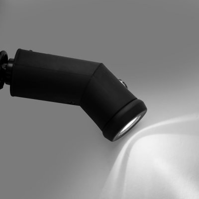 Зонт PRESTON складной с ручкой-фонариком, полуавтомат; черный; D=100 см; 100% полиэстер Черный