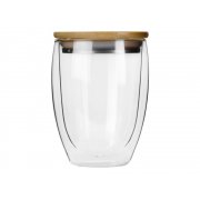 Стакан с двойными стенками и бамбуковой крышкой «Valday»