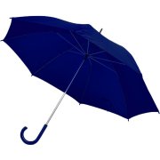 Зонт-трость с пластиковой ручкой, механический; темно-синий; D=103 см; 100% полиэсер 190 T Темно-синий