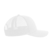 Бейсболка BRYCE, 6 клиньев, пластиковая застежка, переработанный полиэстер Белый