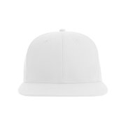 Бейсболка JAMES,6 клиньев,плоский козырек,ПВС застежка Белый