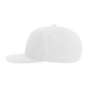 Бейсболка JAMES,6 клиньев,плоский козырек,ПВС застежка Белый