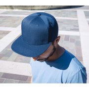 Бейсболка JAMES,6 клиньев,плоский козырек,ПВС застежка Синий