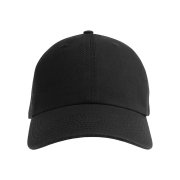 Бейсболка FRASER, органический хлопок, 6 клиньев, металлическая застежка Черный