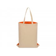 Сумка для шопинга «Twin» двухцветная из хлопка, 180 г/м2