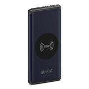 Универсальный аккумулятор NANO X Dark Blue 10000 мАч, с беспроводной зарядкой в алюминиевом корпусе Темно-синий